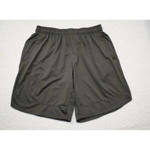 Under Armour Gym Shorts Green Loose Performance With Pockets Mens Size Medium 9"
